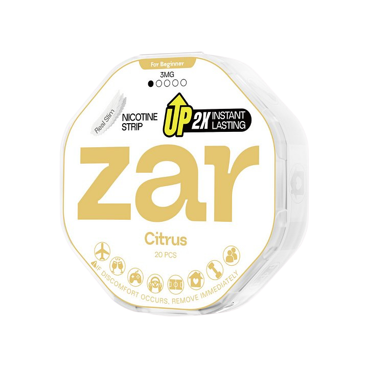  zar Airpouchzar nicotine pouches zar pouch zar pouches Citrus Flavor Flavour 3mg nicotine strength Real slim