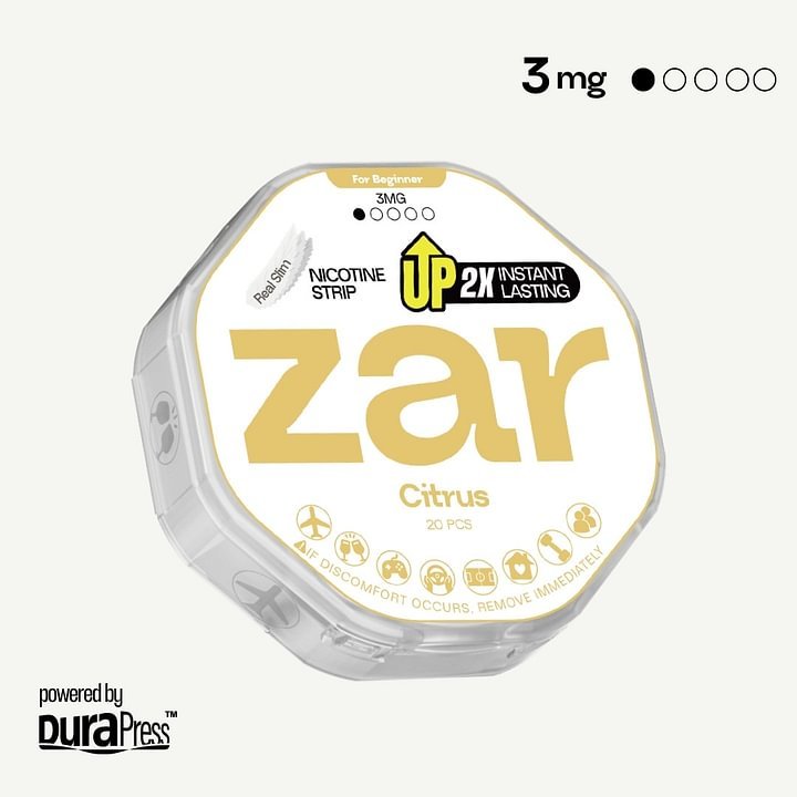 zar Airpouchzar nicotine pouches zar pouch zar pouches Citrus Flavor Flavour 3mg nicotine strength Low Price at $4.9