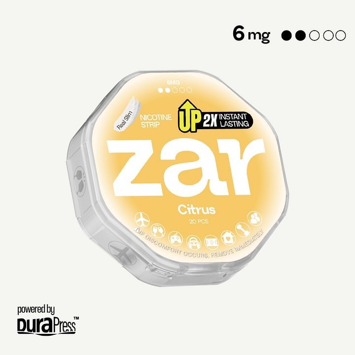 Oral Product zar Airpouchzar nicotine pouches zar pouch zar pouches Citrus Flavor Flavour 6mg nicotine strength Low Price at $4.9