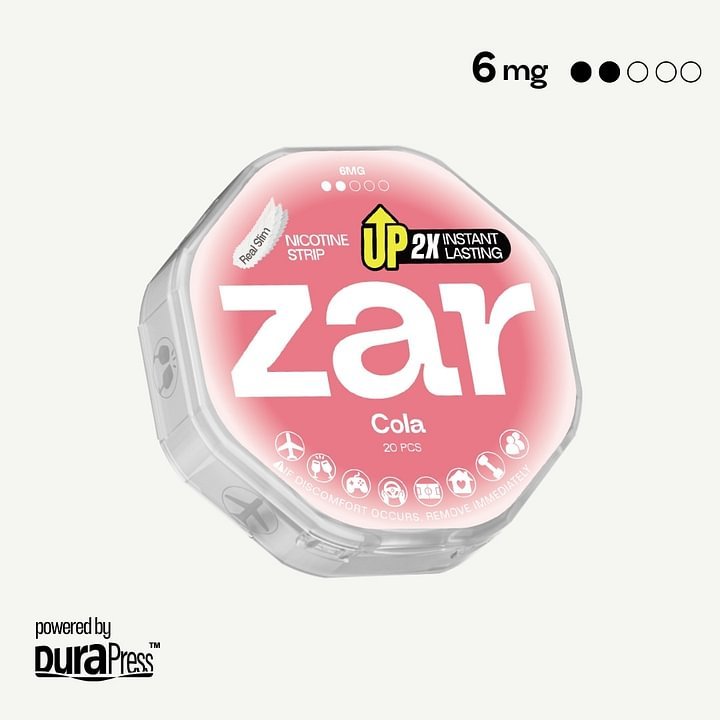 Oral Product zar Airpouchzar nicotine pouches zar pouch zar pouches Cola Flavor Flavour 6mg nicotine strength Low Price at $4.9