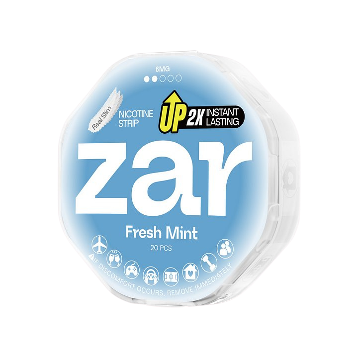 Oral zar Airpouchzar nicotine pouches zar pouch zar pouches Fresh Mint 6mg nicotine strength Just 0.1mm super thin