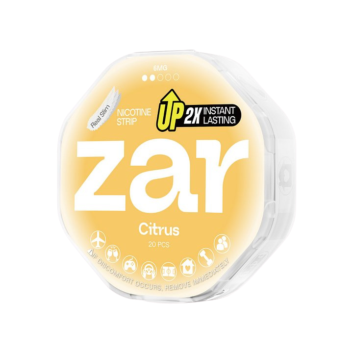 Oral zar Airpouchzar nicotine pouches zar pouch zar pouches Citrus Flavor Flavour 6mg nicotine strength Just 0.1mm super thin
