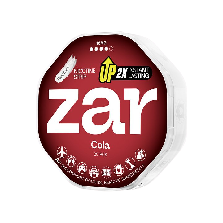 Oral zar Airpouchzar nicotine pouches zar pouch zar pouches Cola Flavor Flavour 16mg nicotine strength Just 0.1mm super thin