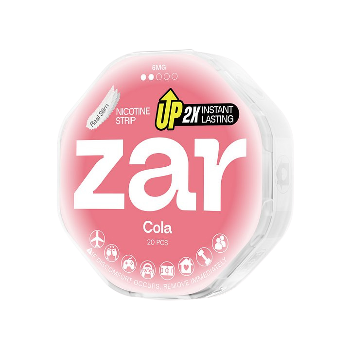 Oral zar Airpouchzar nicotine pouches zar pouch zar pouches Cola Flavor Flavour 6mg nicotine strength Just 0.1mm super thin