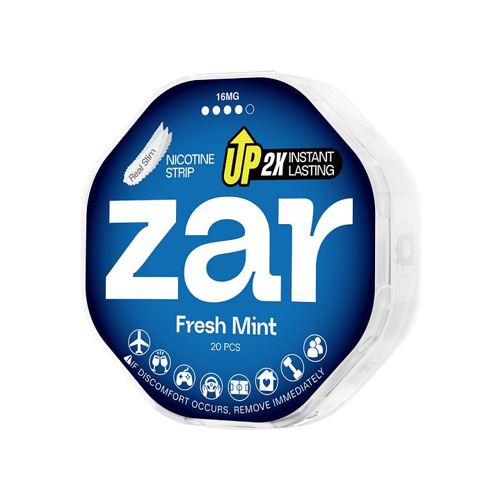 Oral zar Airpouchzar nicotine pouches zar pouch zar pouches Fresh Mint 16mg nicotine strength Just 0.1mm super thin