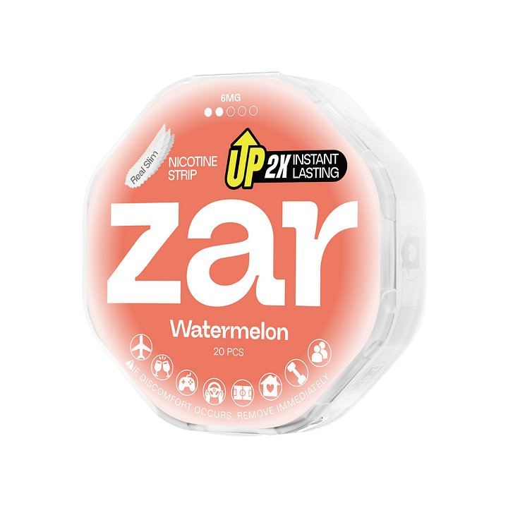 Oral zar Airpouchzar nicotine pouches zar pouch zar pouches Watermelon Flavor Flavour 6mg nicotine strength Just 0.1mm super thin